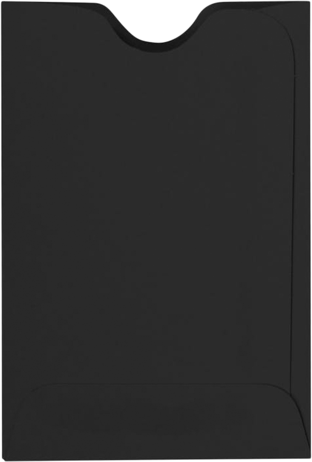 Smooth Midnight Black 32lb Credit Card Sleeve (2 3/8 x 3 1/2)