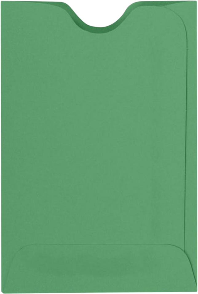 Holiday Green 32lb Credit Card Sleeve (2 3/8 x 3 1/2)