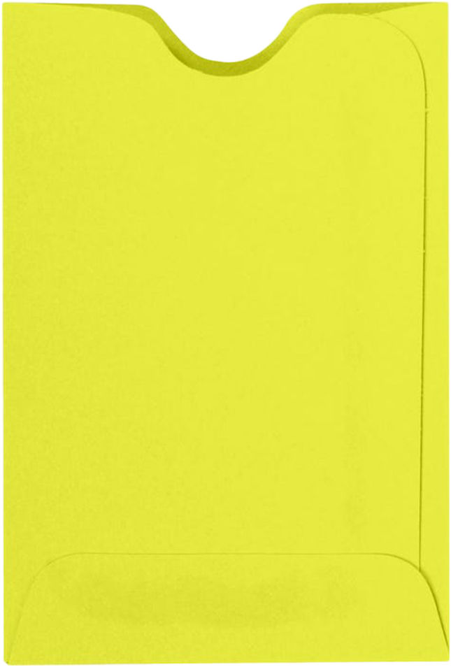 Citrus Yellow 32lb Credit Card Sleeve (2 3/8 x 3 1/2)