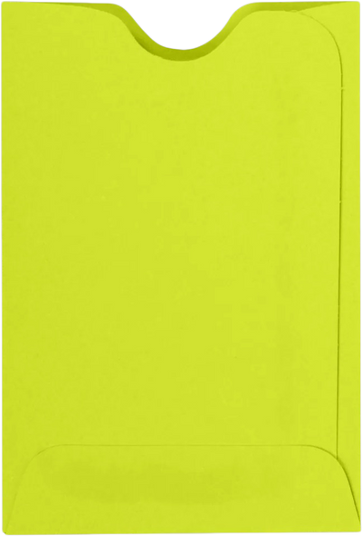 Wasabi Lime Green 32lb Credit Card Sleeve (2 3/8 x 3 1/2)