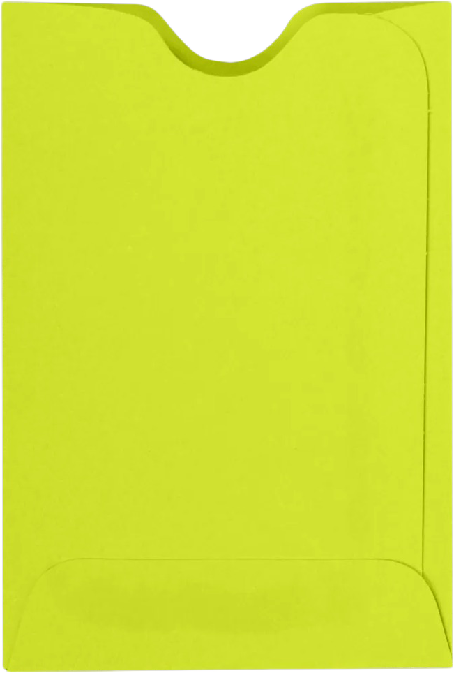 Wasabi Lime Green 32lb Credit Card Sleeve (2 3/8 x 3 1/2)