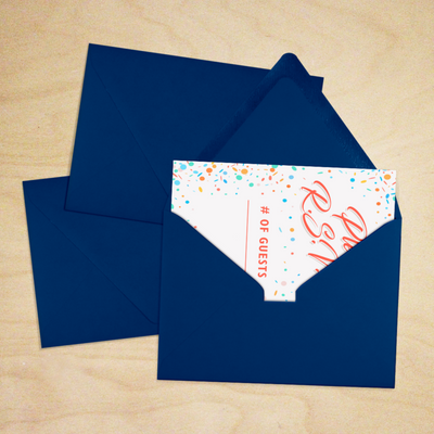 Navy Blue 32lb A1 Contour Flap Envelopes (3 5/8 x 5 1/8)