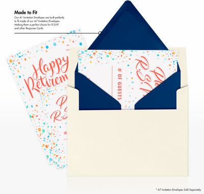 Navy Blue 32lb A1 Contour Flap Envelopes (3 5/8 x 5 1/8)