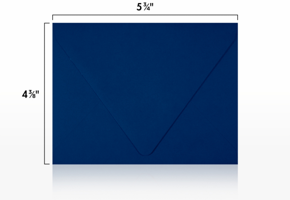 Navy Blue 32lb A2 Contour Flap Envelopes (4 3/8 x 5 3/4)