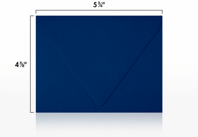 Navy Blue 32lb A2 Contour Flap Envelopes (4 3/8 x 5 3/4)
