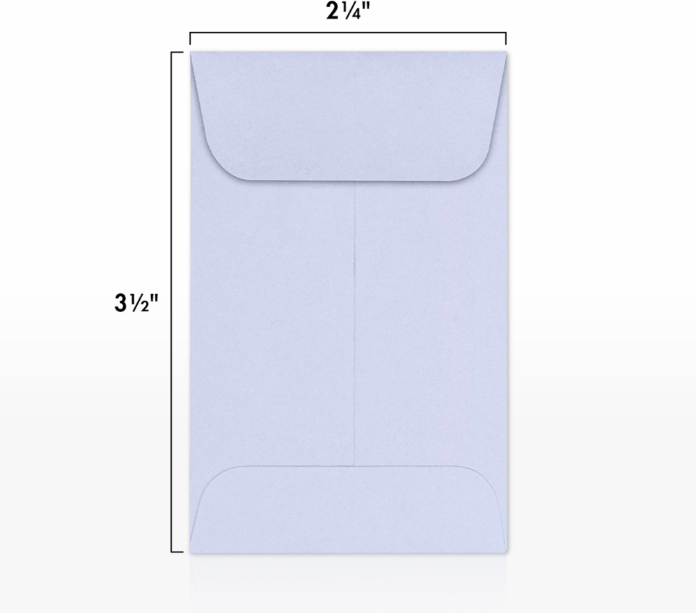 Light Purple Lilac 32lb #1 Coin Envelopes (2 1/4 x 3 1/2)