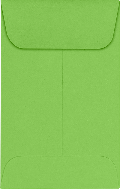 Lime Green 32lb #1 Coin Envelopes (2 1/4 x 3 1/2)