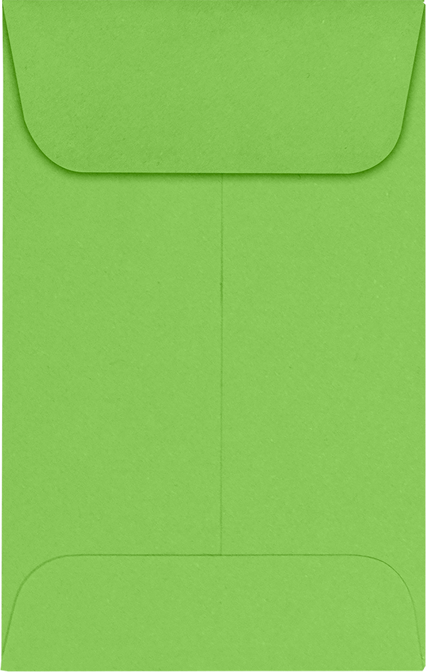 Lime Green 32lb #1 Coin Envelopes (2 1/4 x 3 1/2)