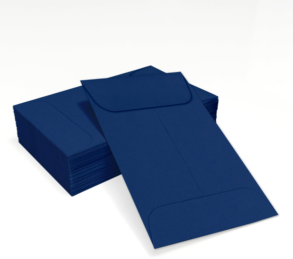 Navy Blue 32lb #1 Coin Envelopes (2 1/4 x 3 1/2)