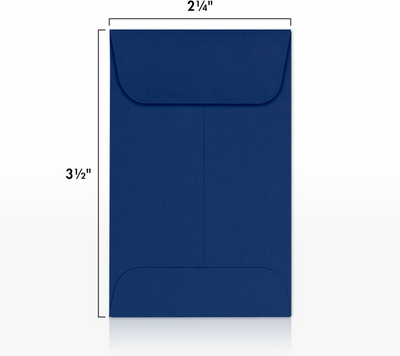 Navy Blue 32lb #1 Coin Envelopes (2 1/4 x 3 1/2)