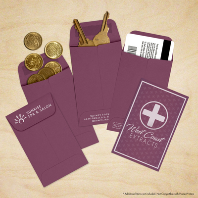 Vintage Plum Purple 32lb #1 Coin Envelopes (2 1/4 x 3 1/2)