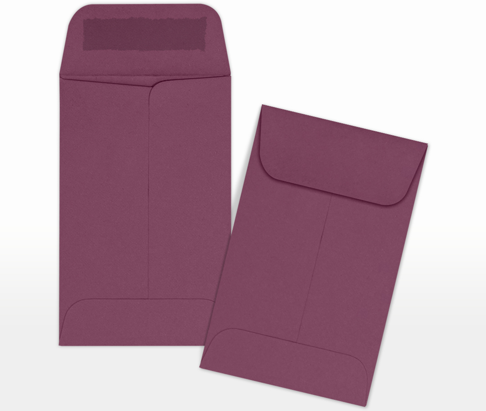 Vintage Plum Purple 32lb #1 Coin Envelopes (2 1/4 x 3 1/2)