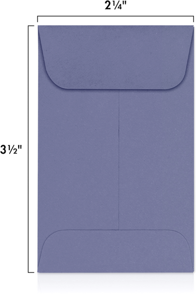 Wisteria Purple 32lb #1 Coin Envelopes (2 1/4 x 3 1/2)