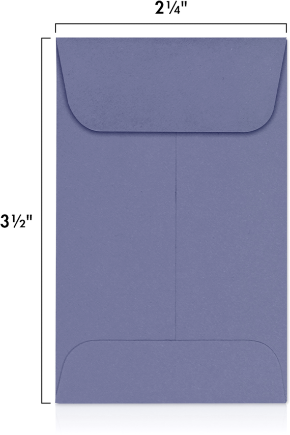 Wisteria Purple 32lb #1 Coin Envelopes (2 1/4 x 3 1/2)