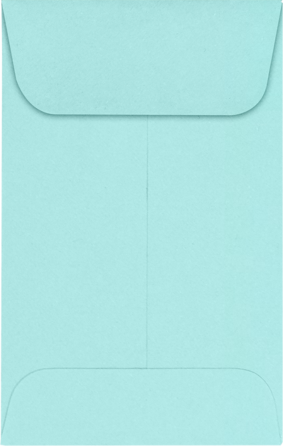 Seafoam Aqua Blue 32lb #1 Coin Envelopes (2 1/4 x 3 1/2)