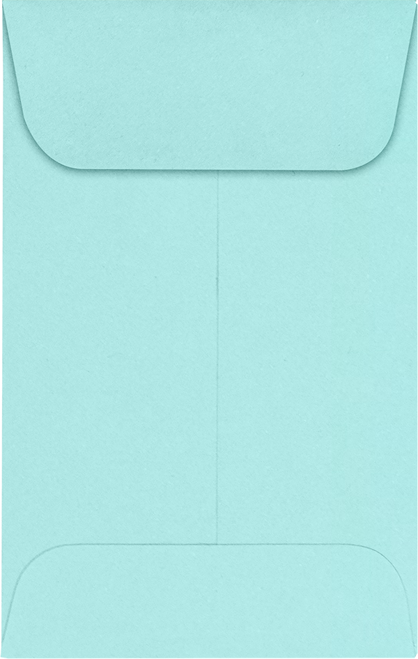 Seafoam Aqua Blue 32lb #1 Coin Envelopes (2 1/4 x 3 1/2)