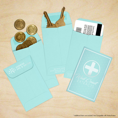 Seafoam Aqua Blue 32lb #1 Coin Envelopes (2 1/4 x 3 1/2)