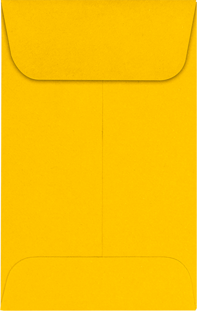 Sunflower Yellow 32lb #1 Coin Envelopes (2 1/4 x 3 1/2)