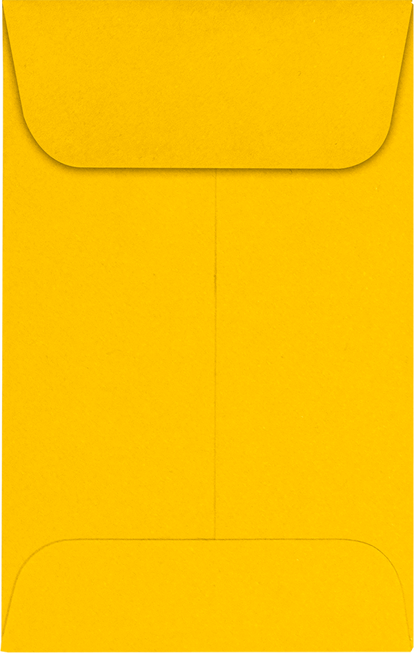 Sunflower Yellow 32lb #1 Coin Envelopes (2 1/4 x 3 1/2)