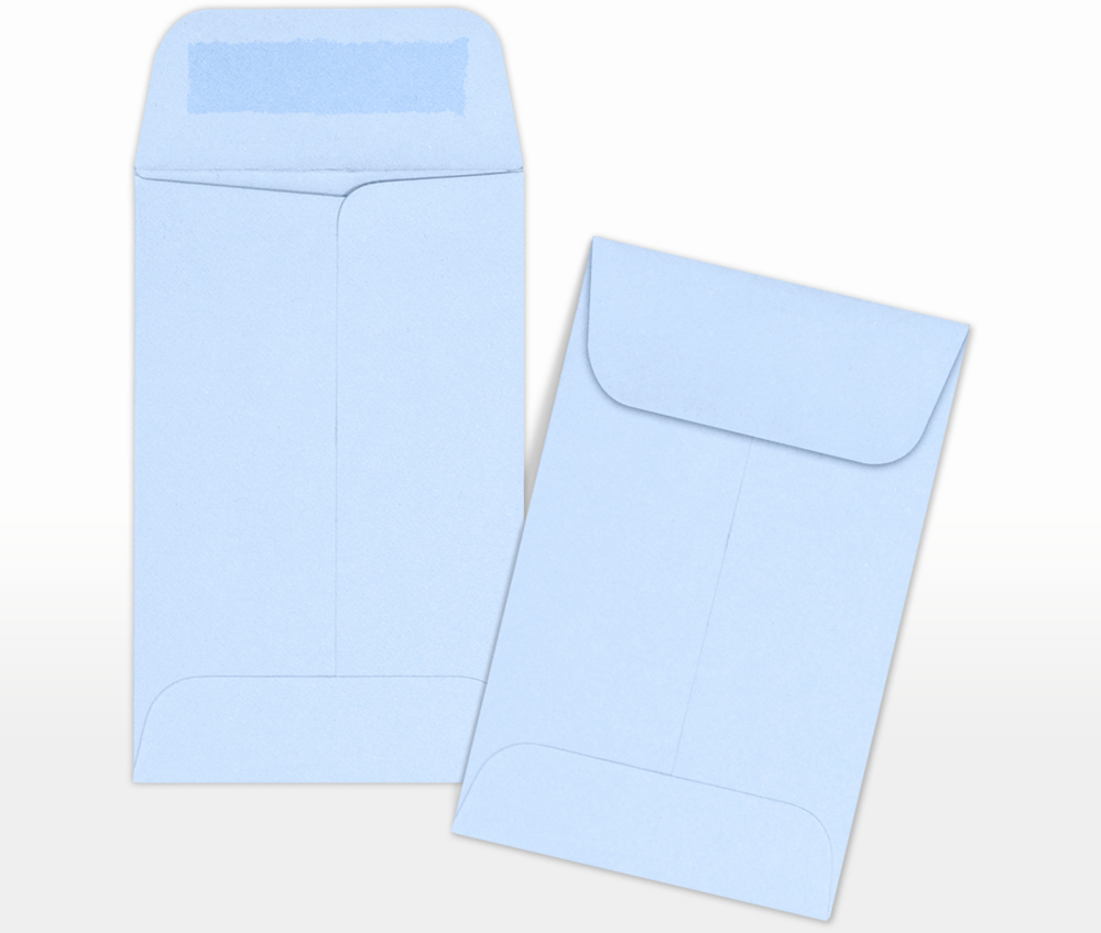 Baby Blue 32lb #1 Coin Envelopes (2 1/4 x 3 1/2)