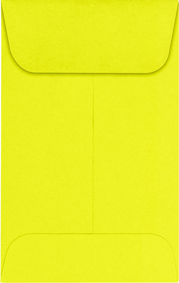 Citrus Yellow 32lb #1 Coin Envelopes (2 1/4 x 3 1/2)