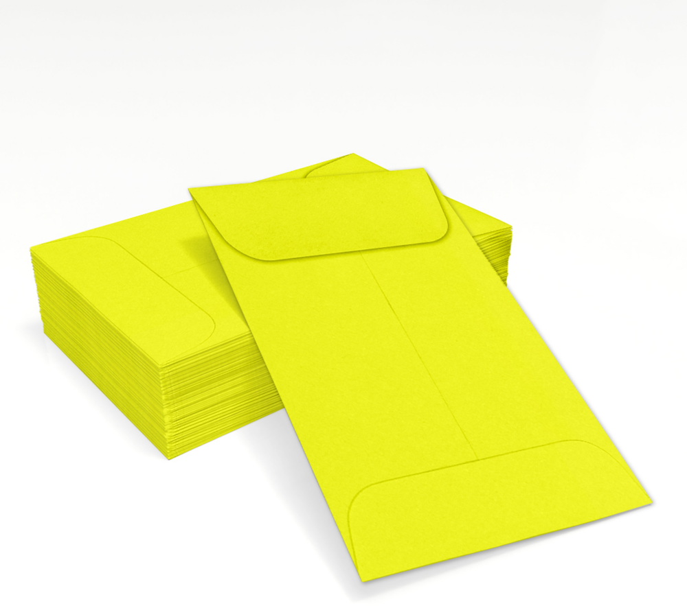 Citrus Yellow 32lb #1 Coin Envelopes (2 1/4 x 3 1/2)