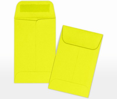 Citrus Yellow 32lb #1 Coin Envelopes (2 1/4 x 3 1/2)