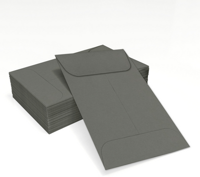 Dark Smoke Gray 32lb #1 Coin Envelopes (2 1/4 x 3 1/2)