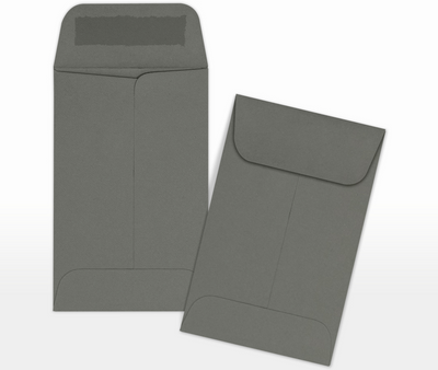 Dark Smoke Gray 32lb #1 Coin Envelopes (2 1/4 x 3 1/2)