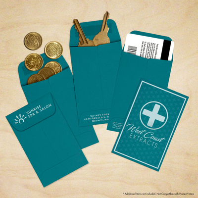 Teal Blue 32lb #1 Coin Envelopes (2 1/4 x 3 1/2)