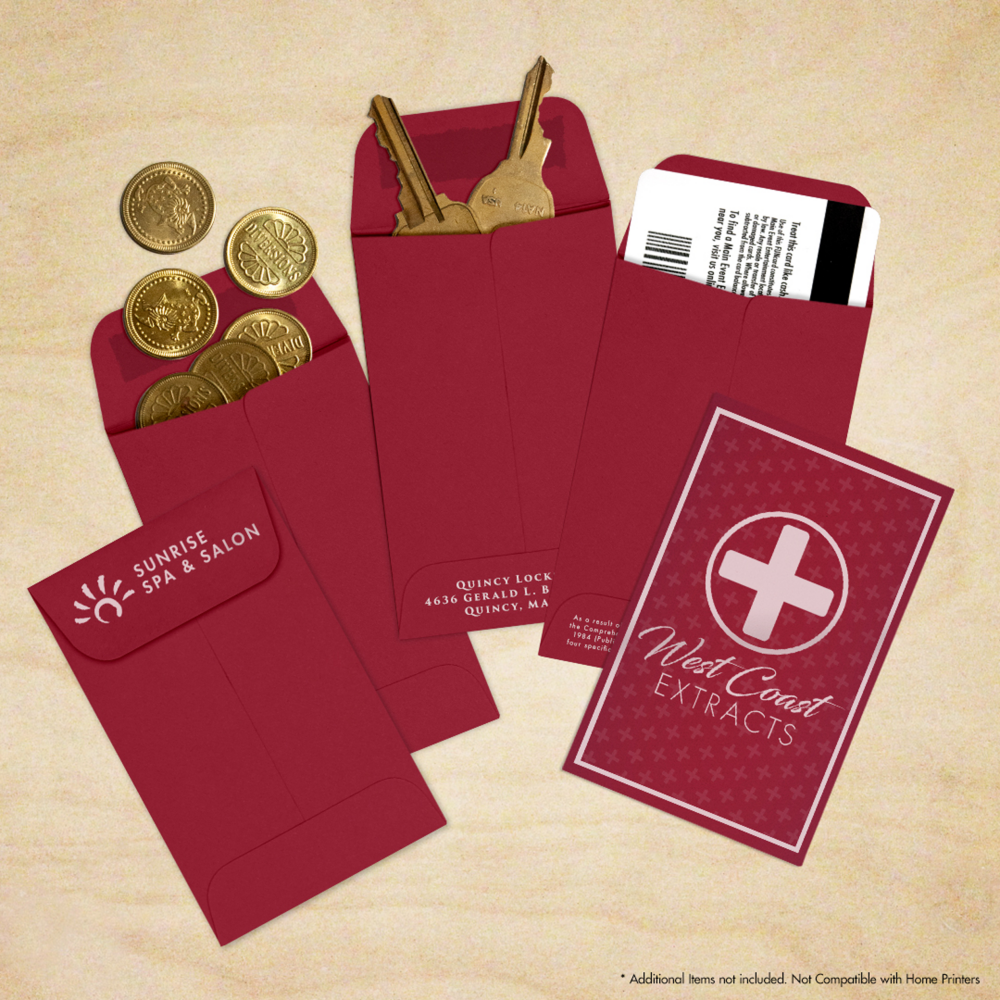Garnet Dark Red 32lb #1 Coin Envelopes (2 1/4 x 3 1/2)