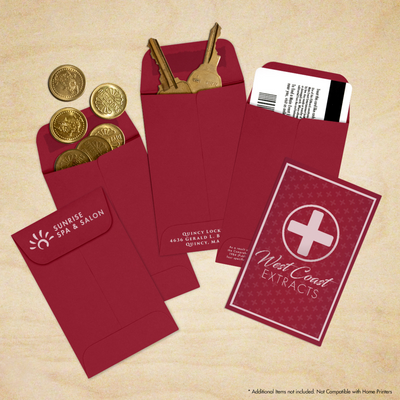 Garnet Dark Red 32lb #1 Coin Envelopes (2 1/4 x 3 1/2)