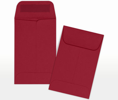 Garnet Dark Red 32lb #1 Coin Envelopes (2 1/4 x 3 1/2)