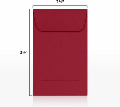 Garnet Dark Red 32lb #1 Coin Envelopes (2 1/4 x 3 1/2)