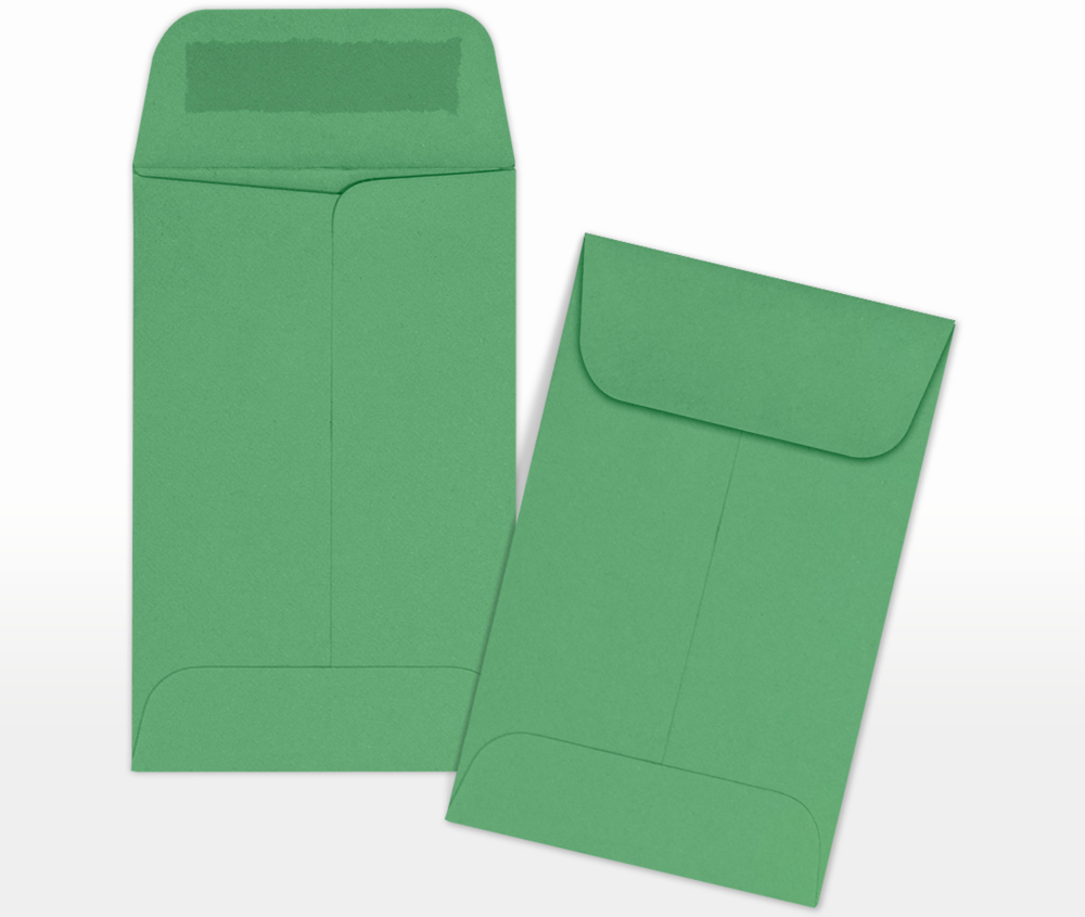 Holiday Green 32lb #1 Coin Envelopes (2 1/4 x 3 1/2)