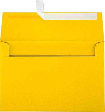 Sunflower Yellow 32lb A10 Invitation Envelopes (6 x 9 1/2) with Peel & Seal