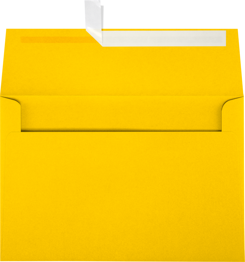 Sunflower Yellow 32lb A10 Invitation Envelopes (6 x 9 1/2) with Peel & Seal