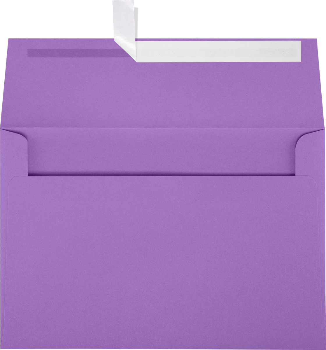Violet Grape Purple 28lb A10 Invitation Envelopes (6 x 9 1/2) with Peel & Seal