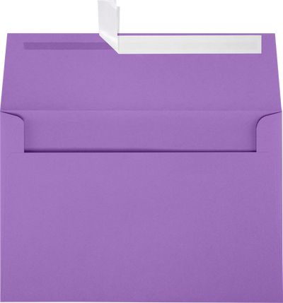 Violet Grape Purple 28lb A10 Invitation Envelopes (6 x 9 1/2) with Peel & Seal