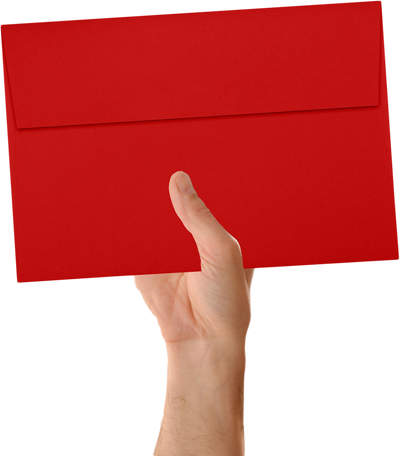 Red 32lb A10 Invitation Envelopes (6 x 9 1/2) with Peel & Seal