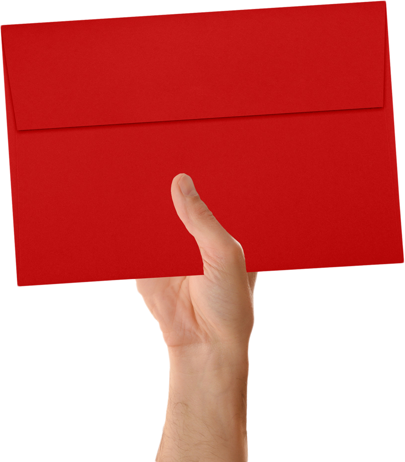 Red 32lb A10 Invitation Envelopes (6 x 9 1/2) with Peel & Seal
