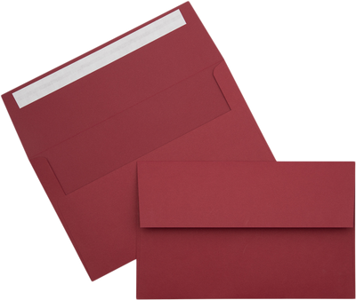 Garnet Dark Red 32lb A10 Invitation Envelopes (6 x 9 1/2) with Peel & Seal