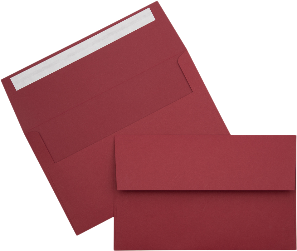 Garnet Dark Red 32lb A10 Invitation Envelopes (6 x 9 1/2) with Peel & Seal