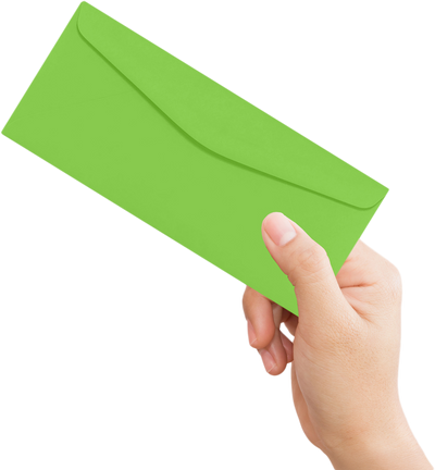 Lime Green 32lb #9 Regular Envelopes (3 7/8 x 8 7/8)