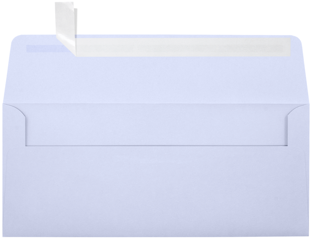 Light Purple Lilac 32lb #10 Square Flap Envelopes (4 1/8 x 9 1/2) with Peel & Seal
