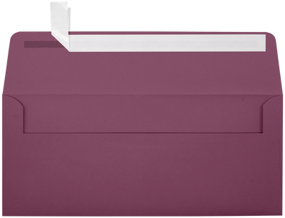 Vintage Plum Purple 32lb #10 Square Flap Envelopes (4 1/8 x 9 1/2) with Peel & Seal