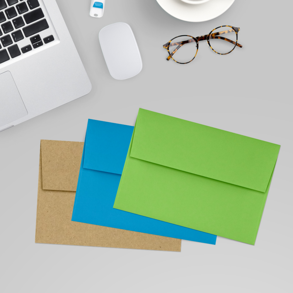 Lime Green 32lb A1 Invitation Envelopes (3 5/8 x 5 1/8) with Peel & Seal