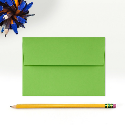 Lime Green 32lb A1 Invitation Envelopes (3 5/8 x 5 1/8) with Peel & Seal