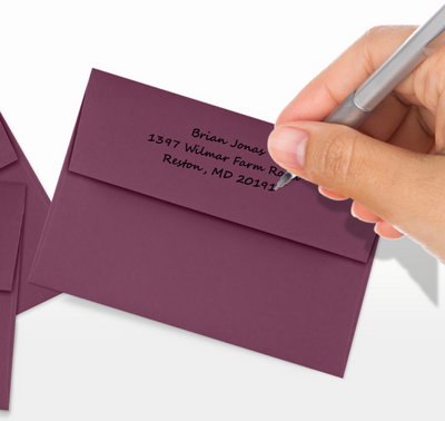 Vintage Plum Purple 32lb A1 Invitation Envelopes (3 5/8 x 5 1/8) with Peel & Seal