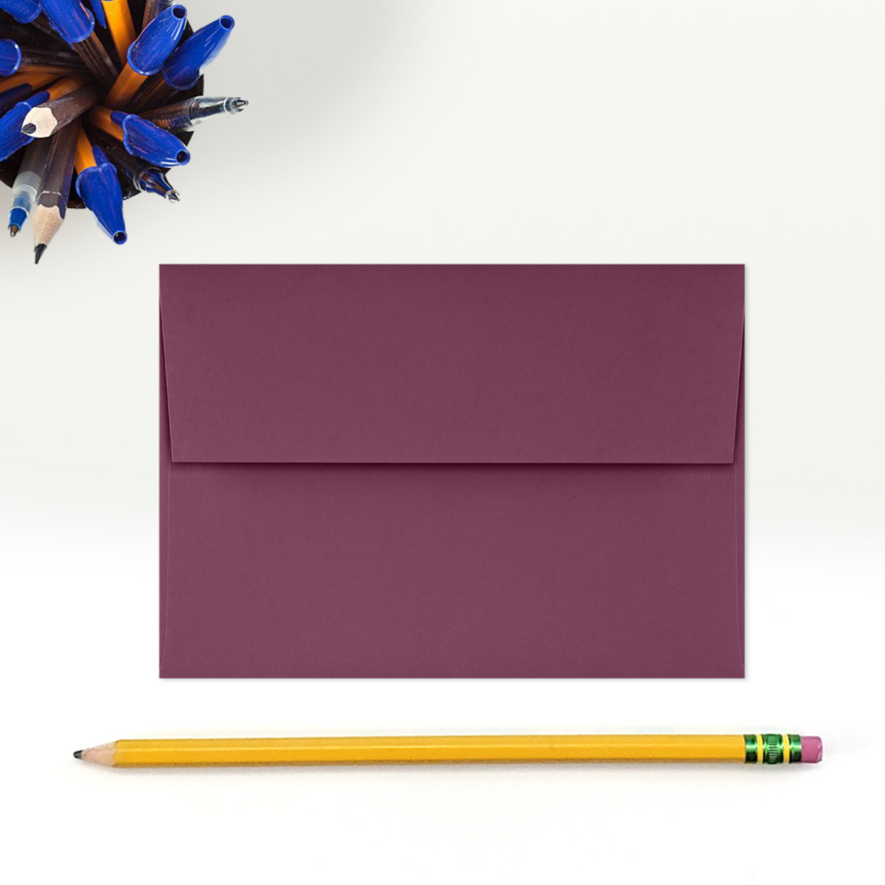 Vintage Plum Purple 32lb A1 Invitation Envelopes (3 5/8 x 5 1/8) with Peel & Seal